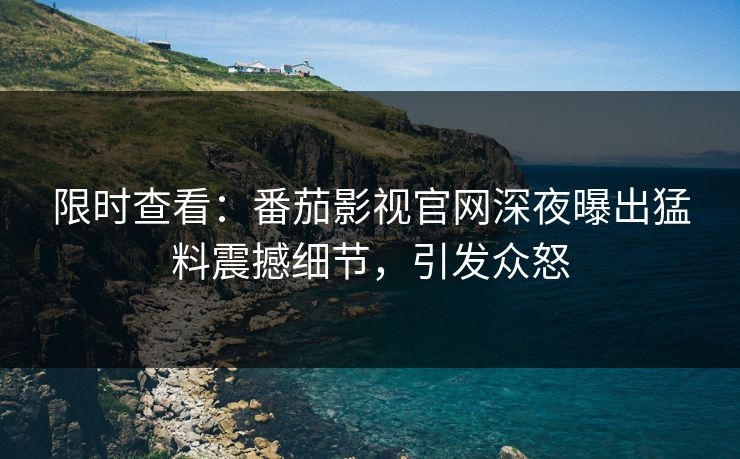 限时查看：番茄影视官网深夜曝出猛料震撼细节，引发众怒