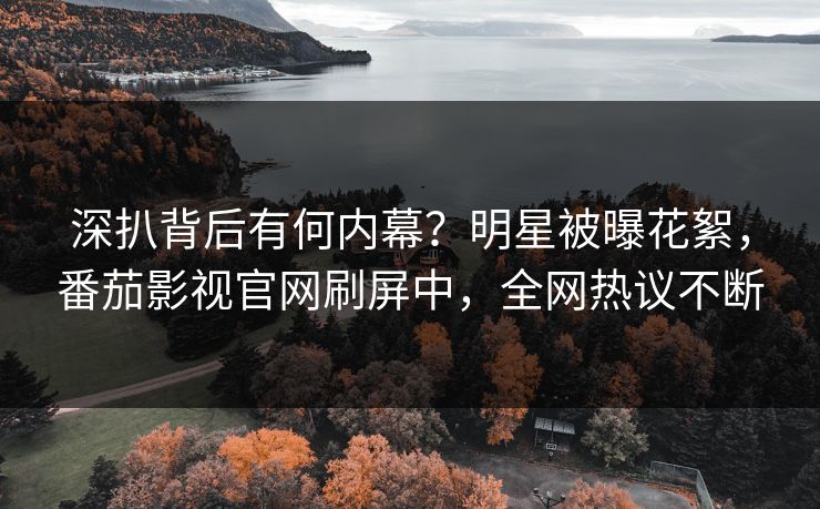 深扒背后有何内幕？明星被曝花絮，番茄影视官网刷屏中，全网热议不断